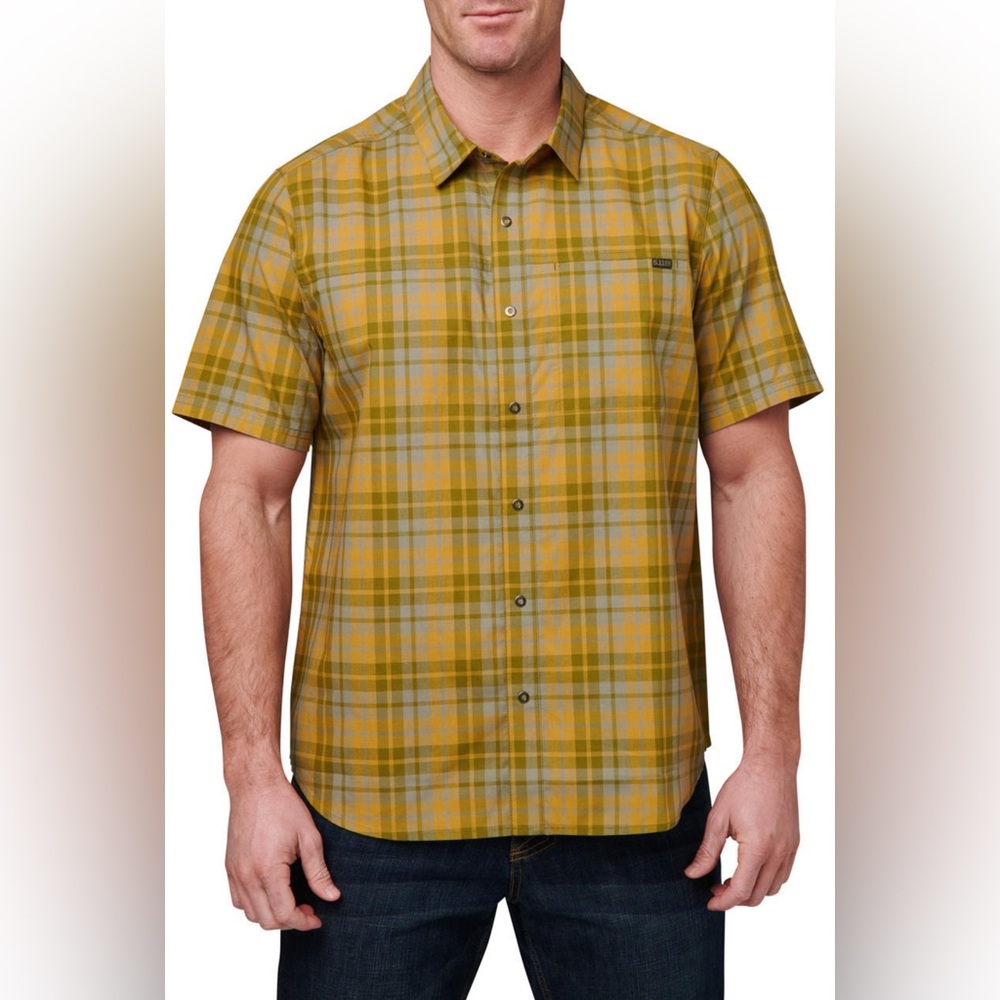5.11 Gunther Short Sleeve Plaid Shirt. Size XL, NWT